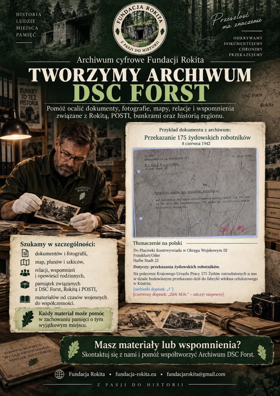 Plakat: Wir schaffen das Archiv DSC Forst