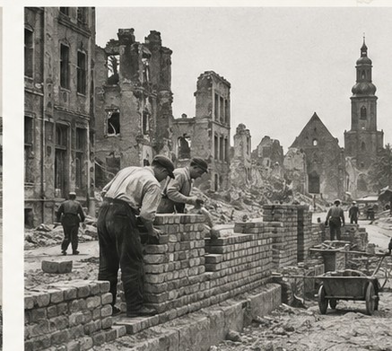 Wiederaufbau und neue Realität nach 1945 - Visualisierung