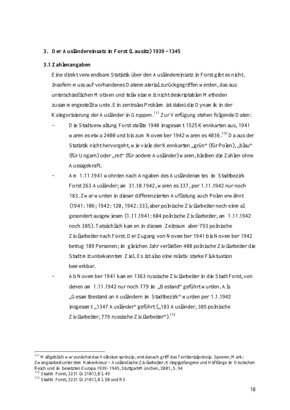 Seite aus der Studie von J. Scholz: Zestawienie liczb i zakresów statystycznych / statistical overview