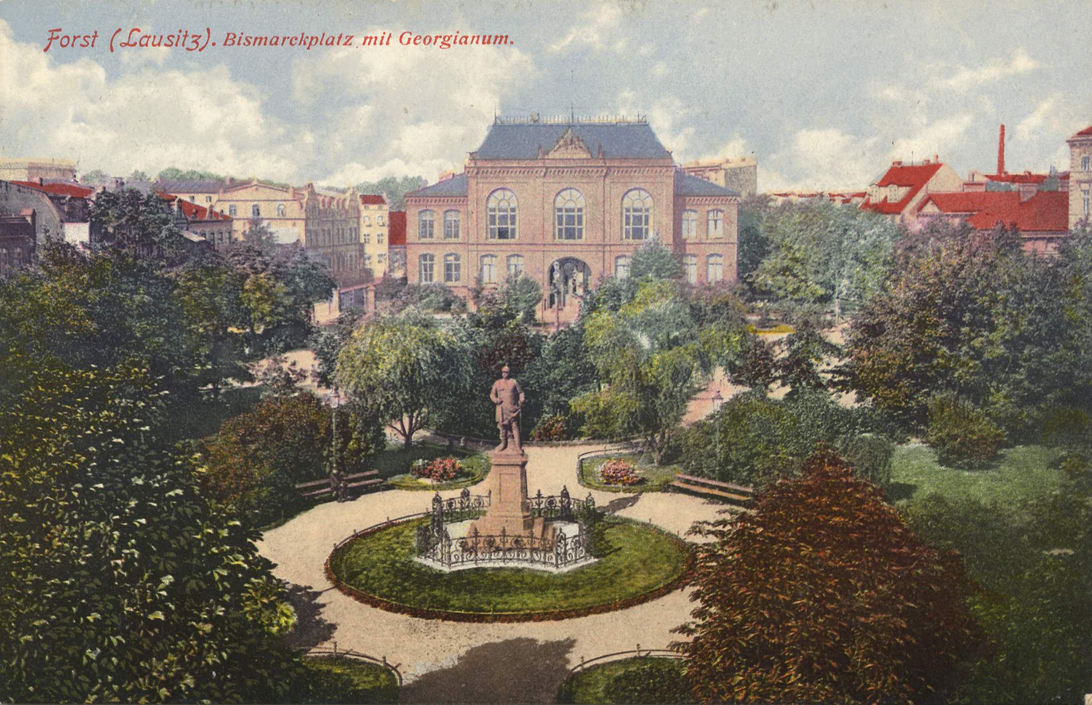 Bismarckplatz und Georgianum, um 1900